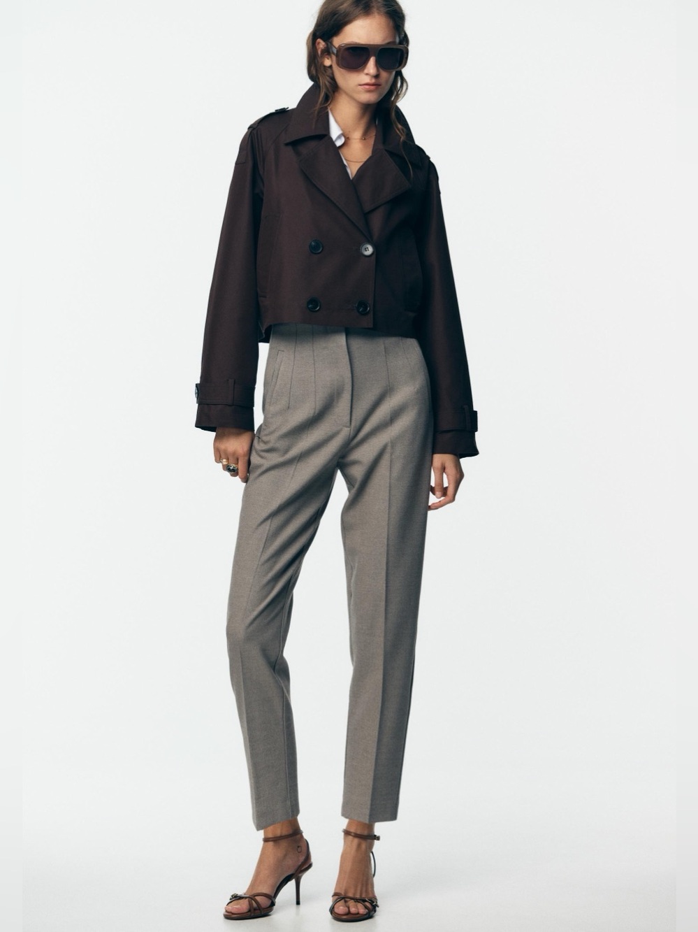 Zara gray high waist pants